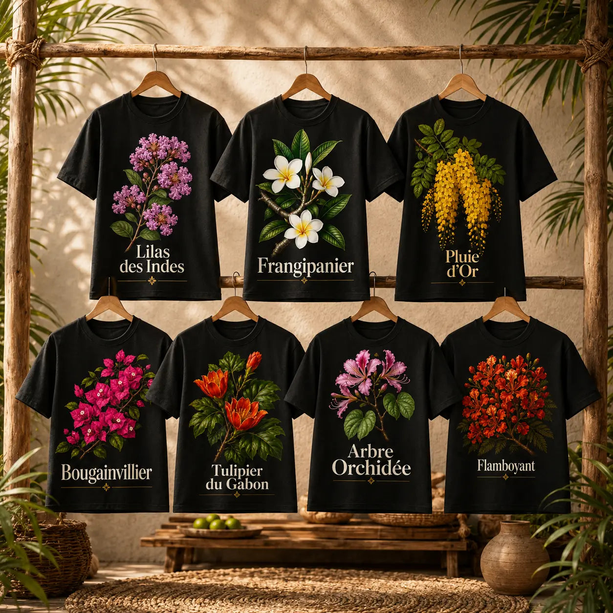 Collection Paradis Botanique — T-shirts fleurs de La Réunion | NDC