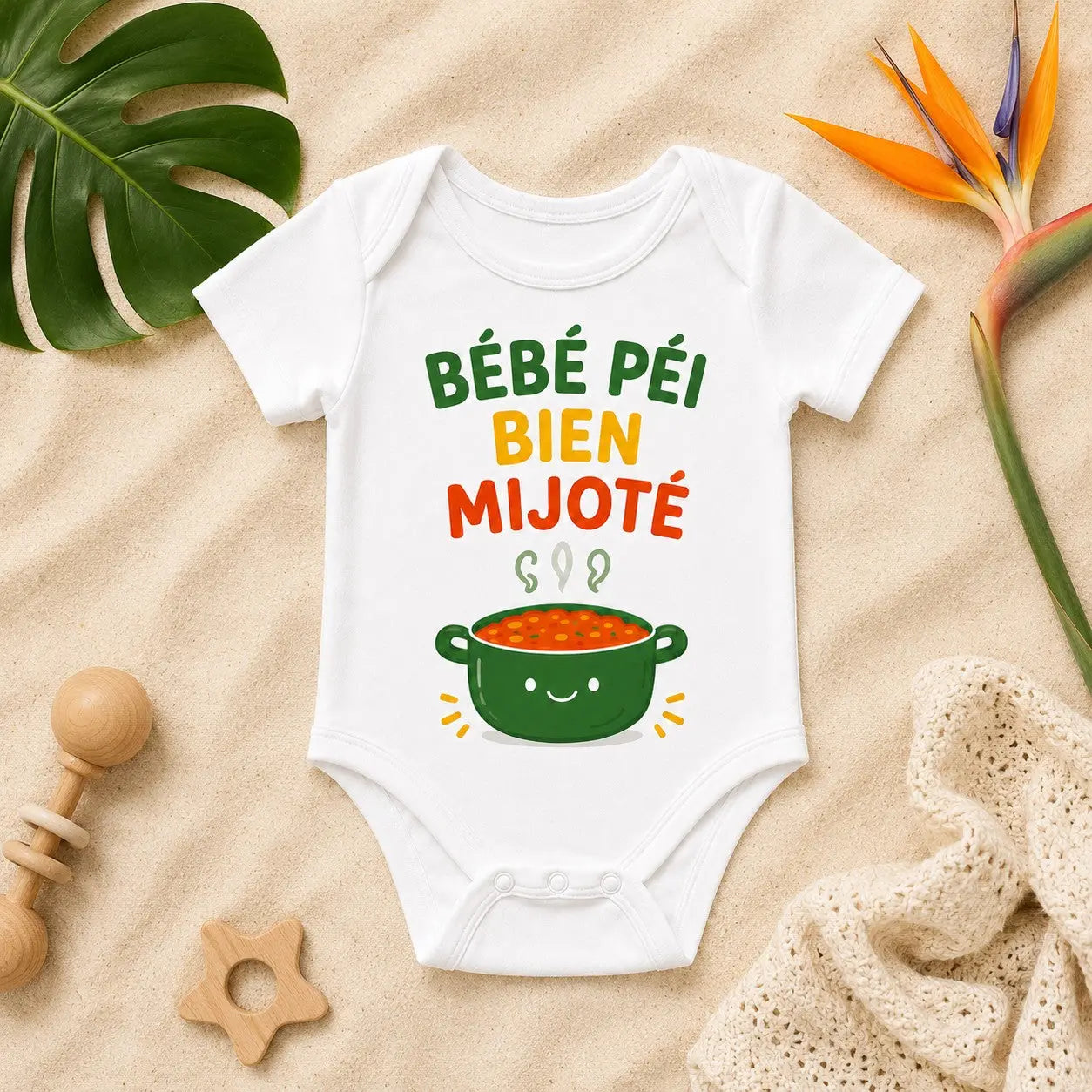 Body bébé NDC — Bébé péi bien mijoté blanc - flat lay