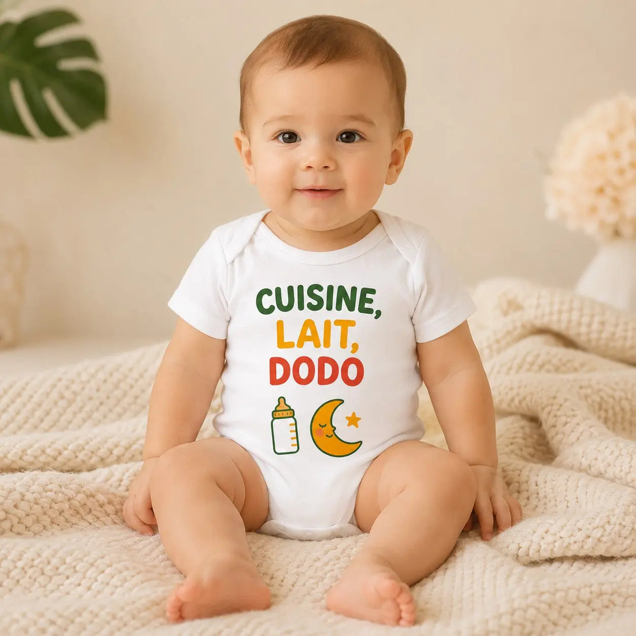 Body bébé NDC — Cuisine lait dodo blanc - porté mannequin bébé