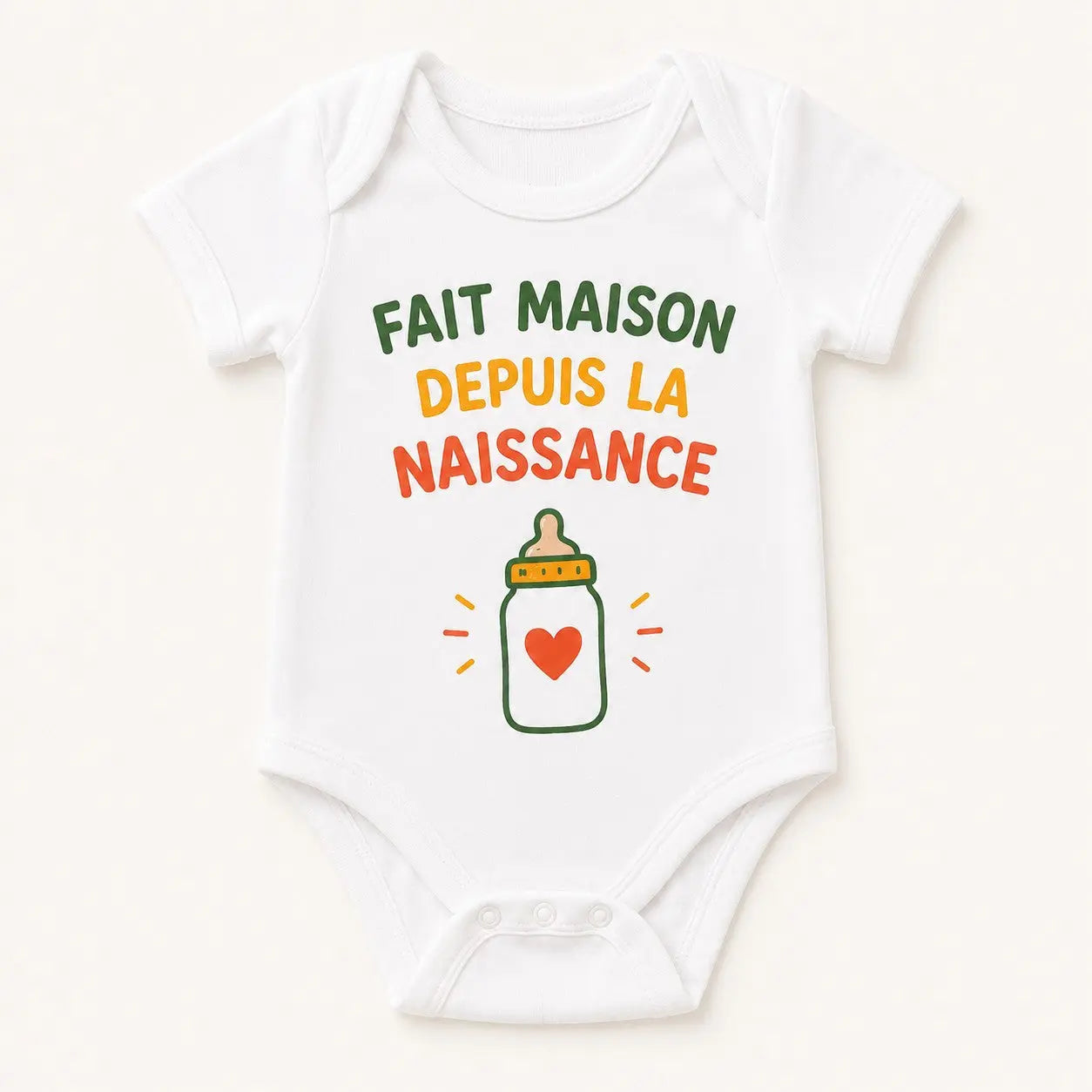 Body bébé NDC — Fait maison depuis la naissance blanc - packshot fond blanc