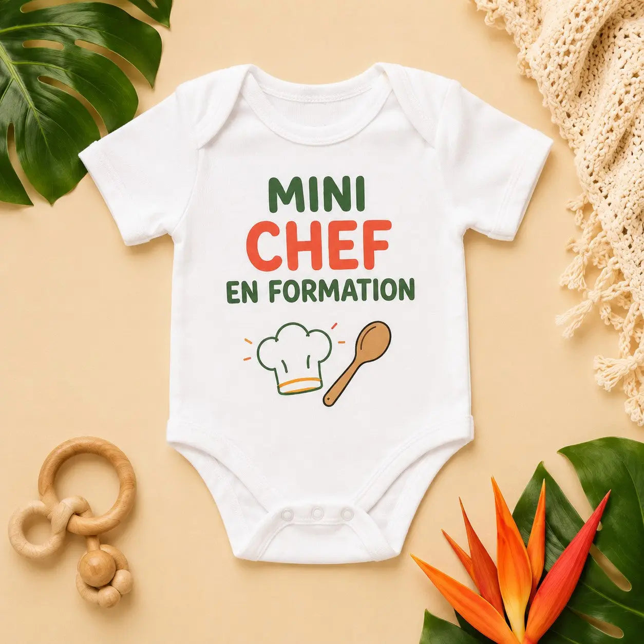 Body bébé NDC — Mini chef en formation blanc - visuel principal