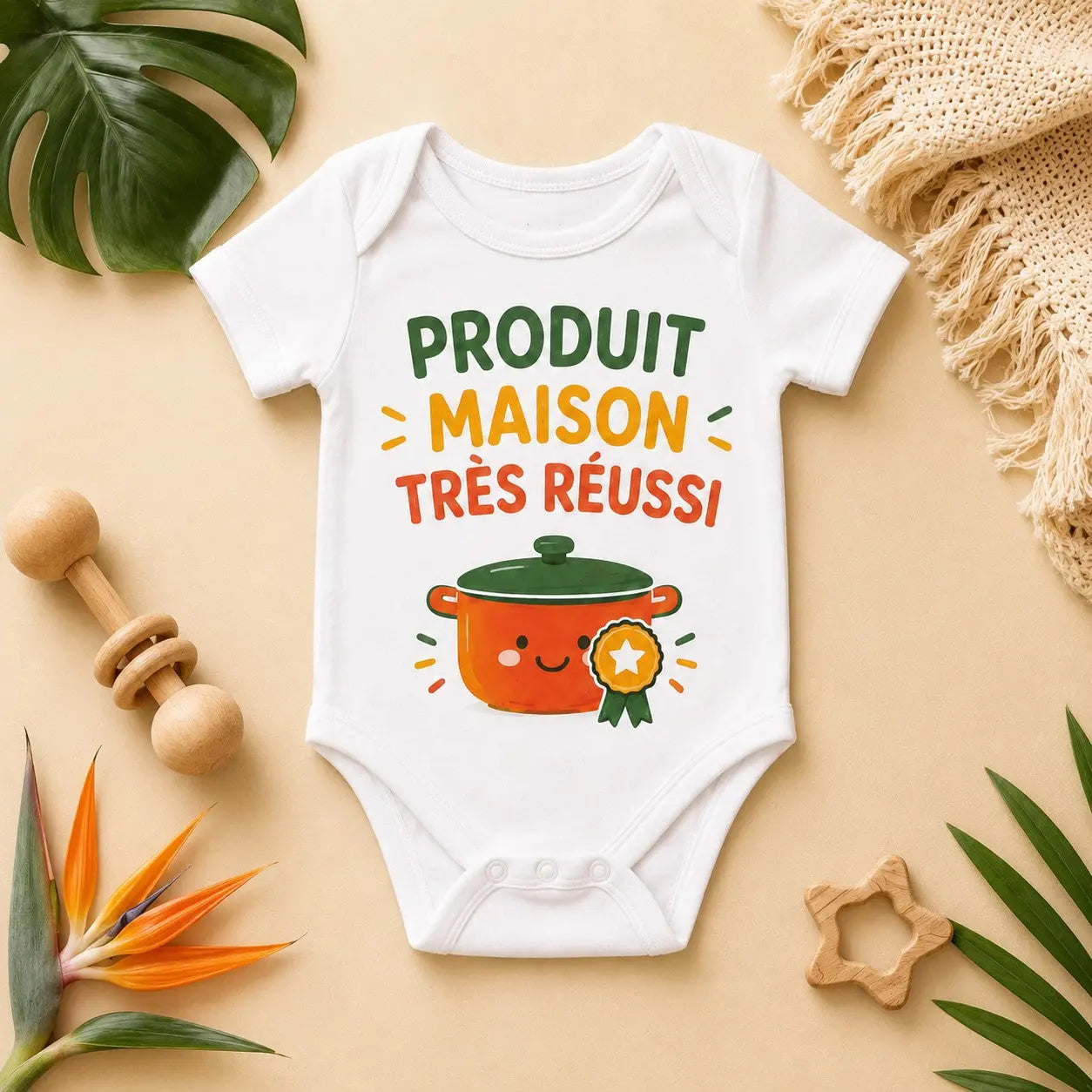 Body bébé NDC — Produit maison très réussi blanc - flat lay
