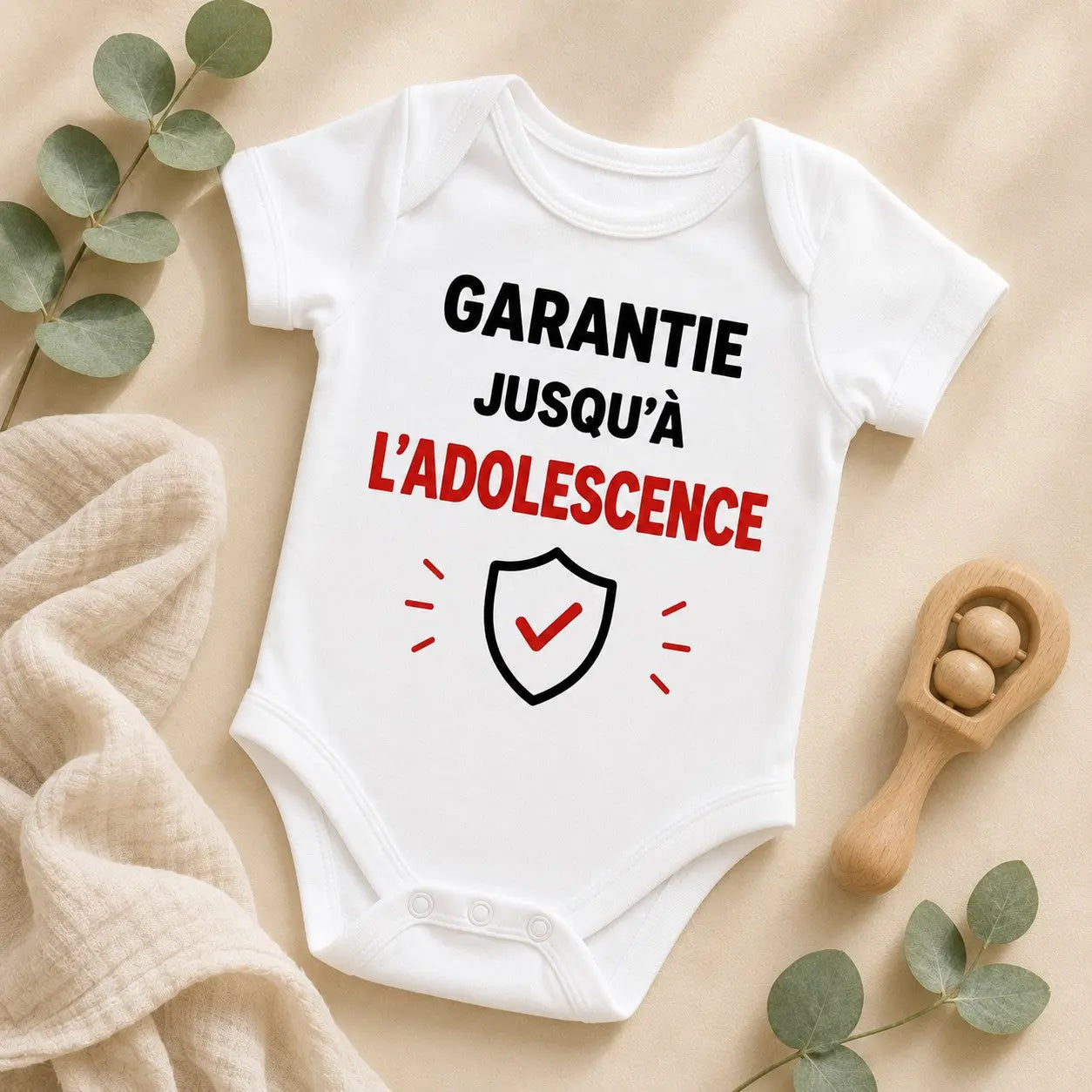 Body bébé NDC — Garantie jusqu'à l'adolescence blanc - lifestyle