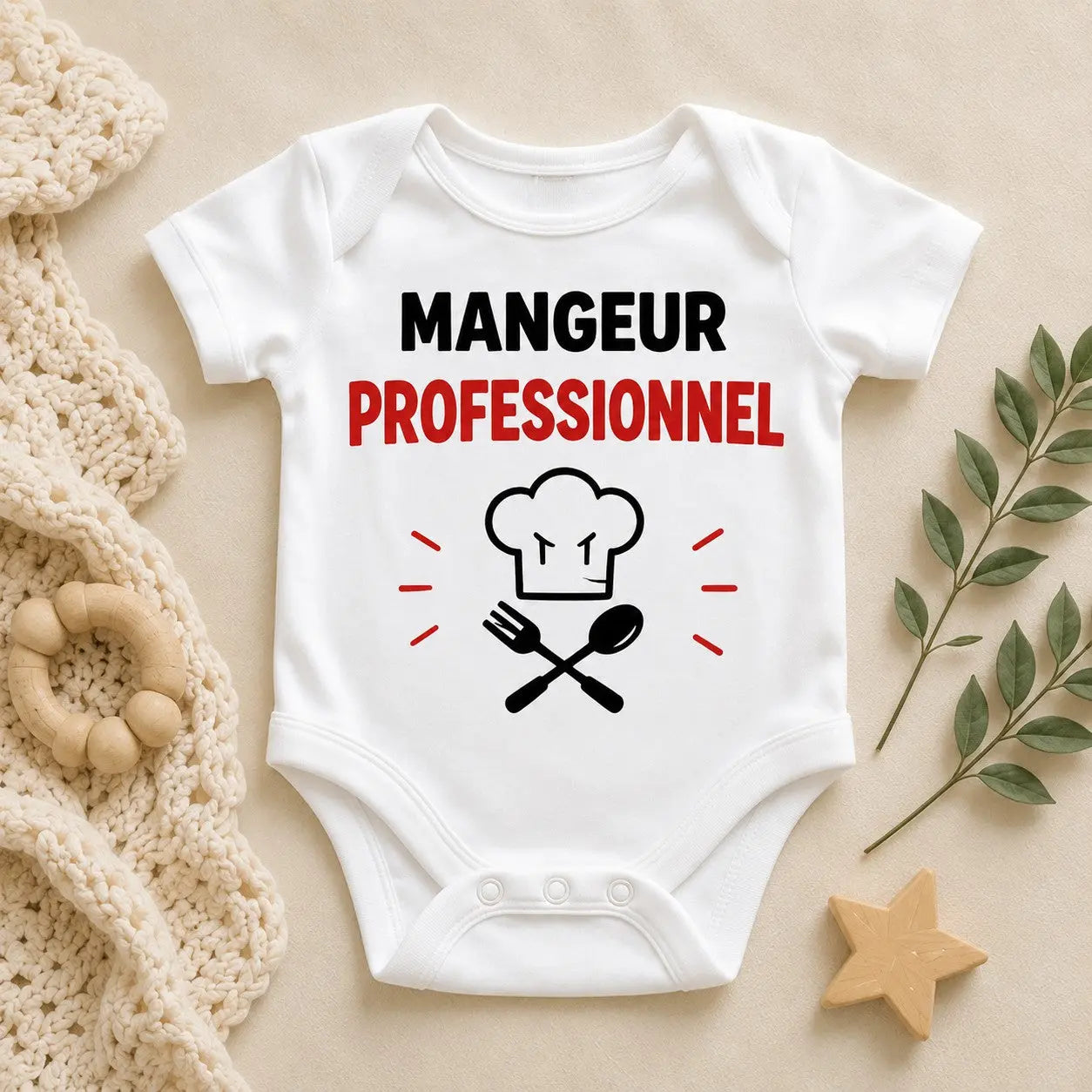 Body bébé NDC — Mangeur professionnel blanc - visuel principal