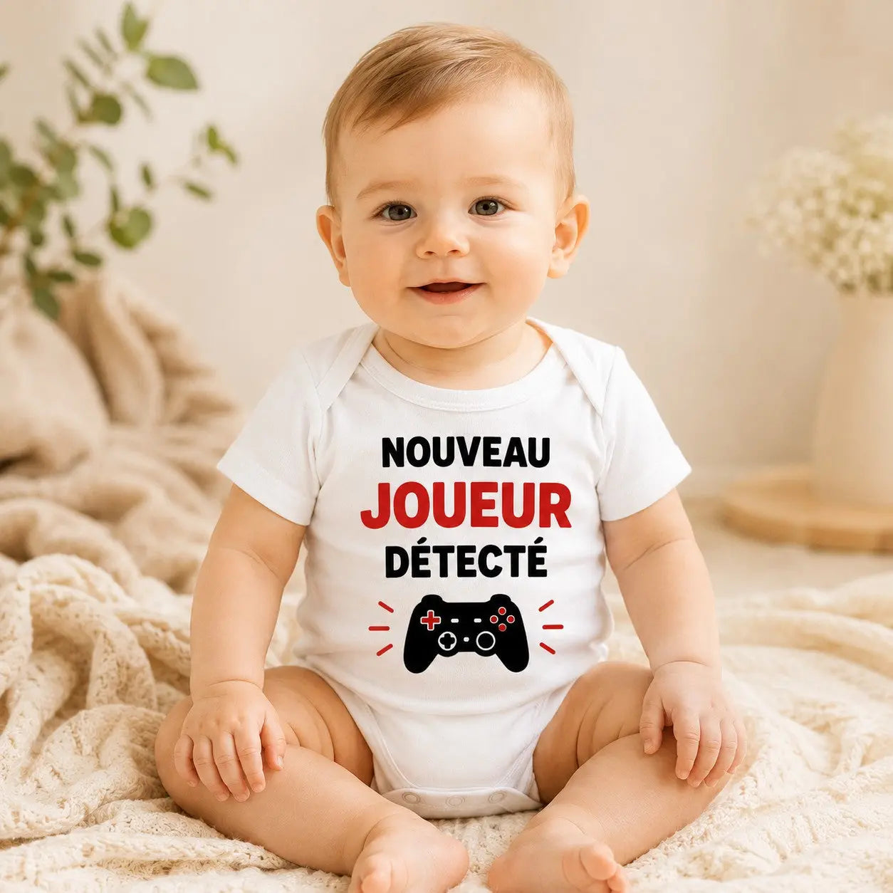 Body bébé NDC — Nouveau joueur détecté blanc - visuel principal