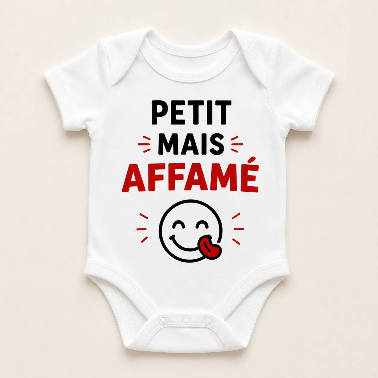 Body bébé NDC — Petit mais affamé blanc - packshot fond blanc