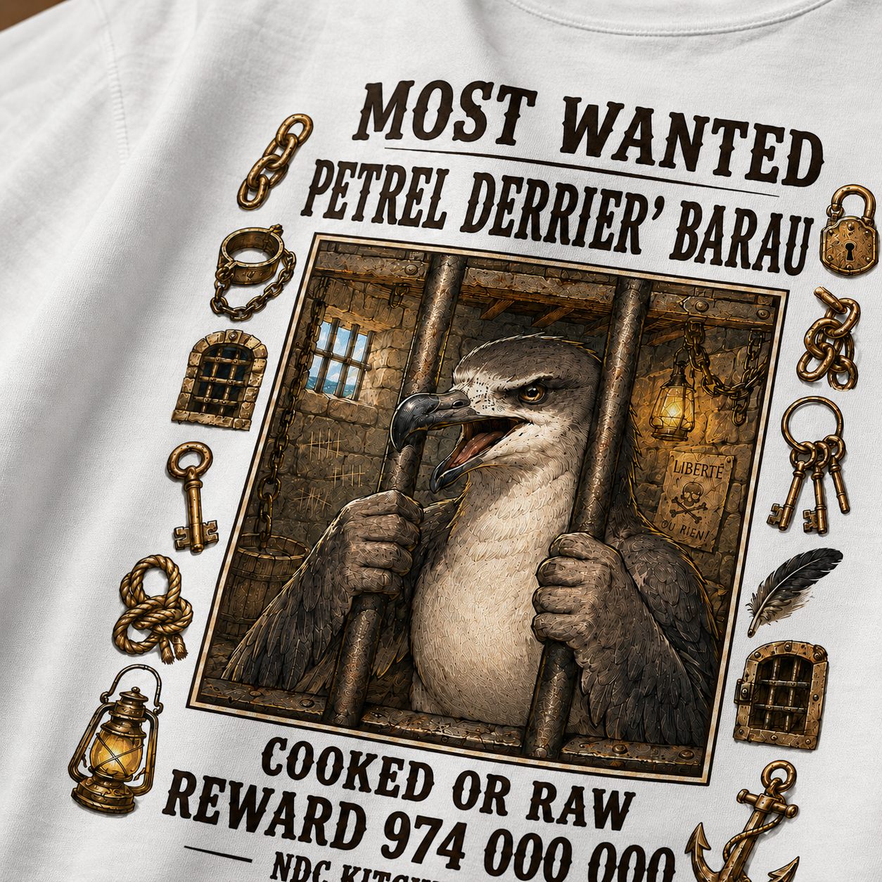 T-shirt NDC — Pétrel derrier' Barau Natural Di Cooking