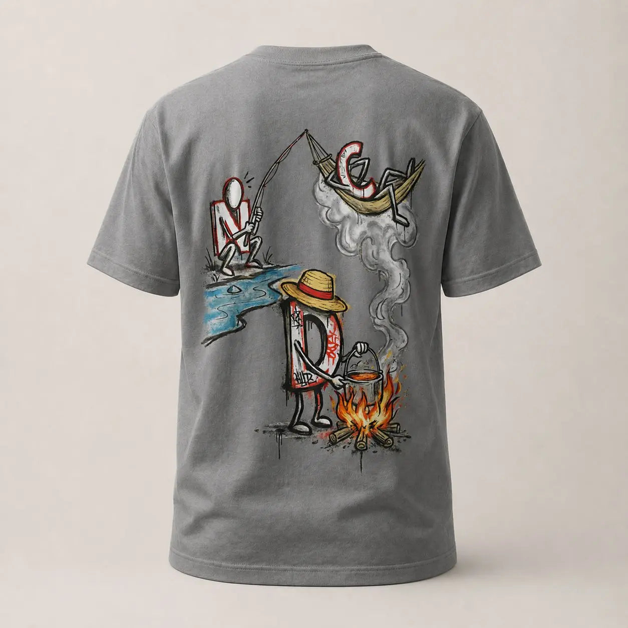 T-shirt NDC — River Di Fire 974 Natural Di Cooking