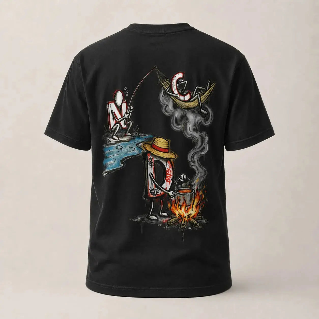 T-shirt NDC — River Di Fire 974 Natural Di Cooking