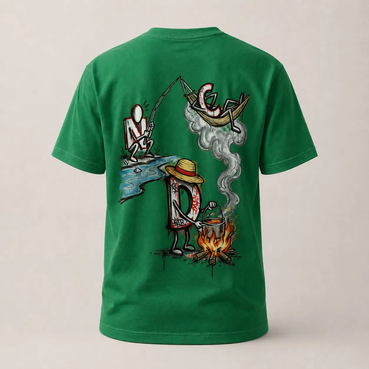 T-shirt NDC — River Di Fire 974 Natural Di Cooking