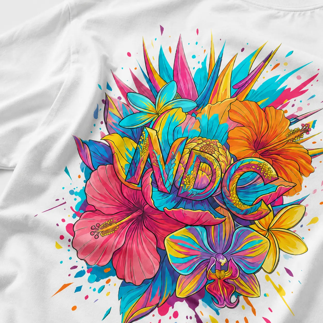 T-shirt NDC — Tropical Bloom Natural Di Cooking