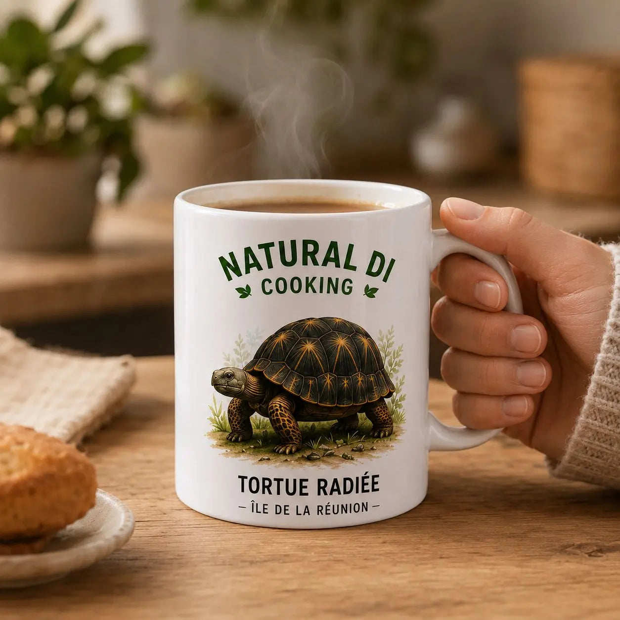 Mug Tortue Radiée - Mise en situation lifestyle