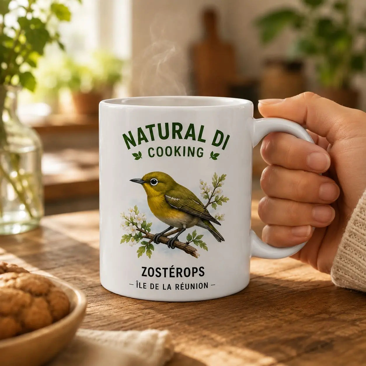 Mug Zosterops (Oiseau-Lunettes) - Mise en situation lifestyle