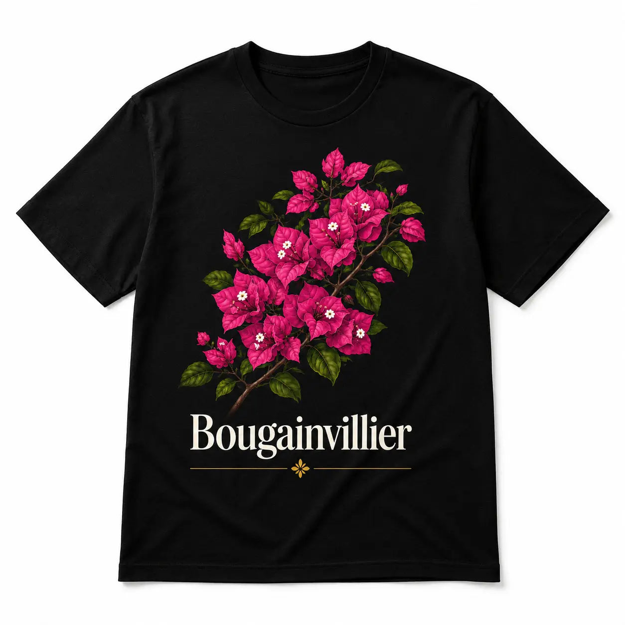 T-shirt NDC — Bougainvillier noir - vue de face