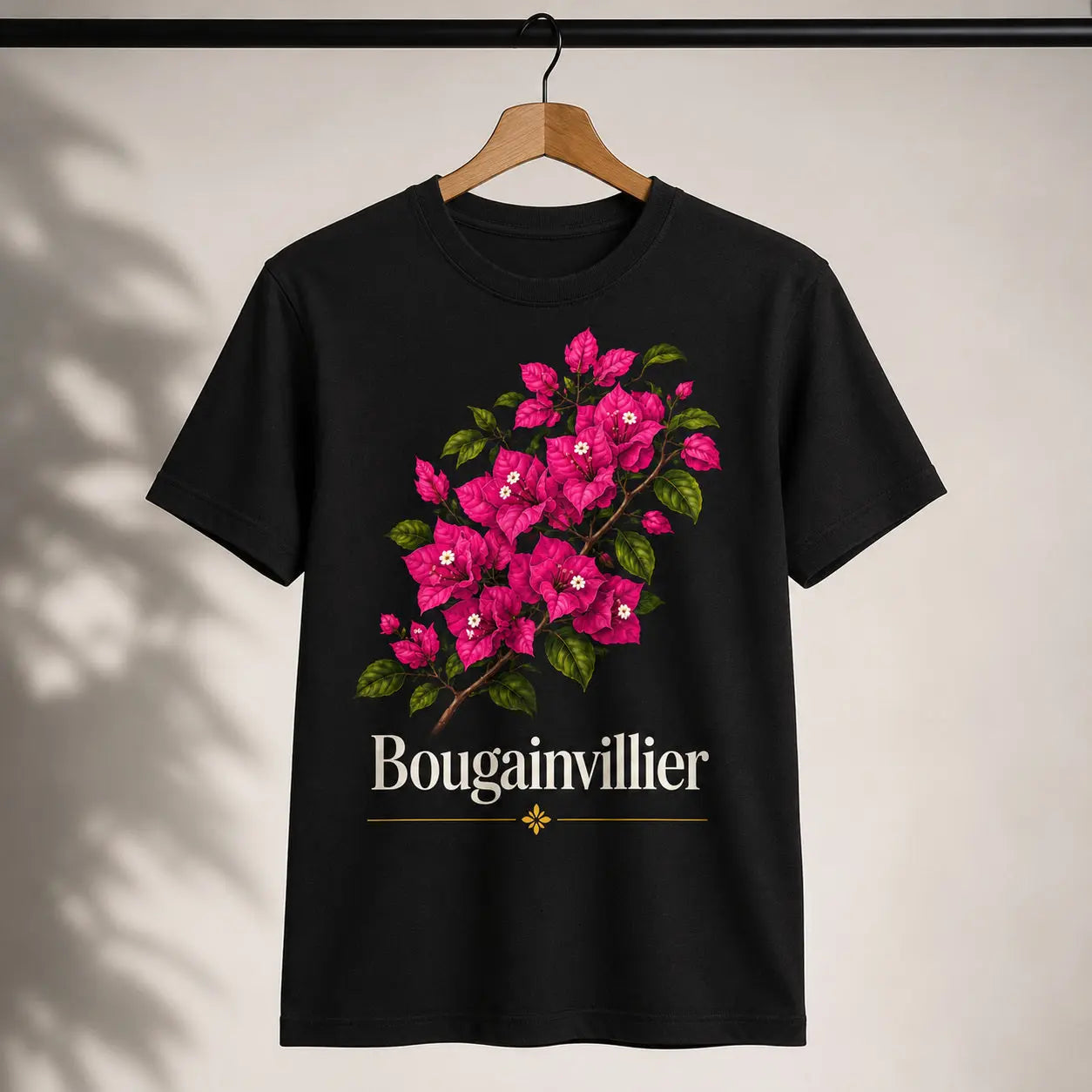 T-shirt NDC — Bougainvillier noir - sur cintre