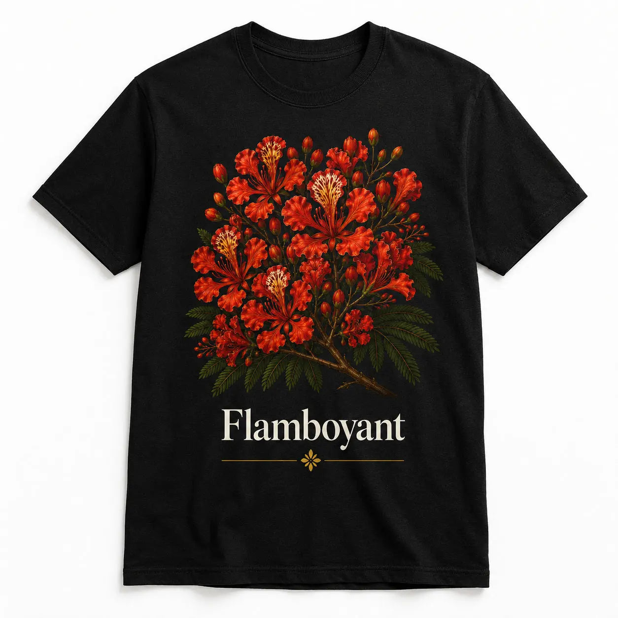 T-shirt NDC — Flamboyant noir - vue de face