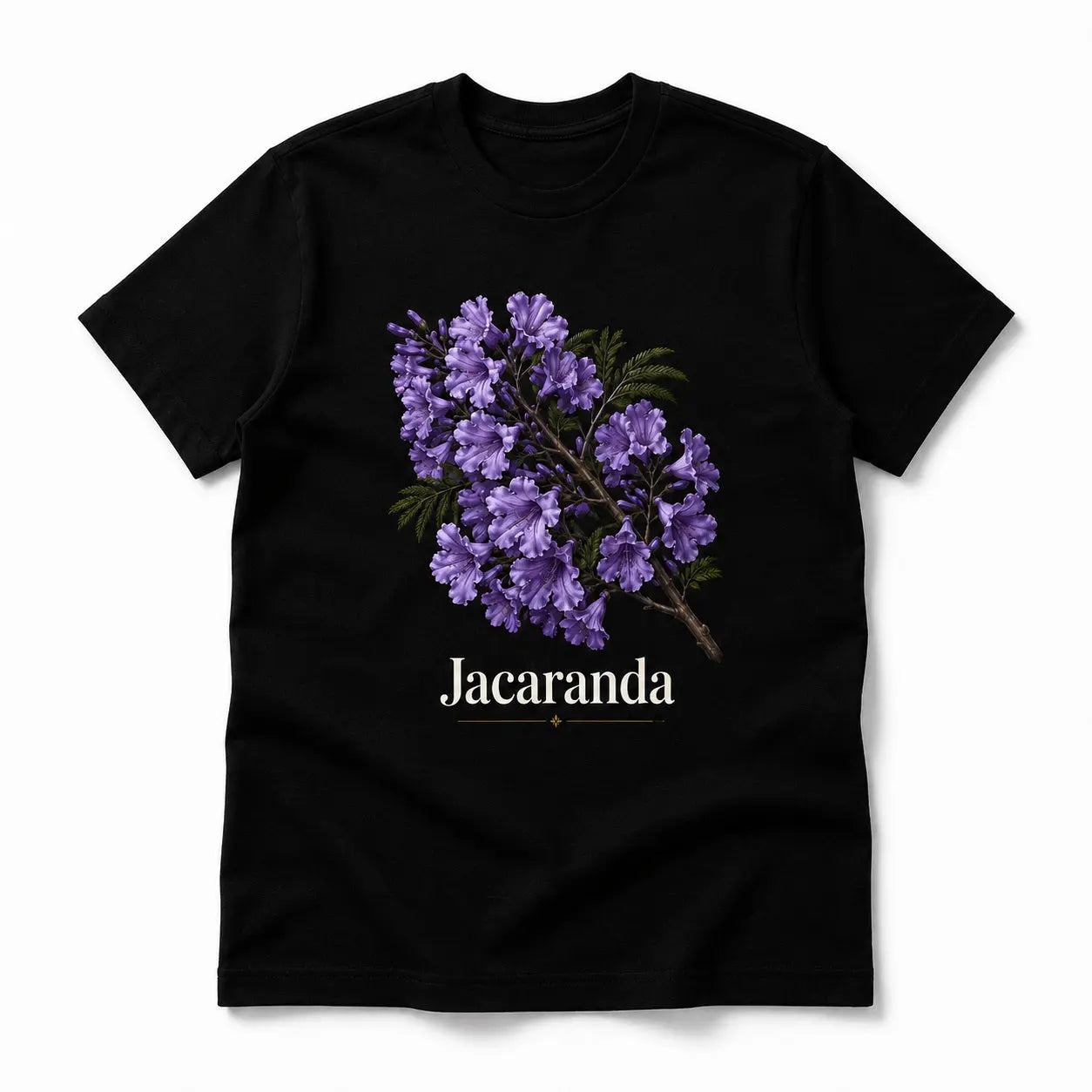 T-shirt NDC — Jacaranda noir - gros plan motif